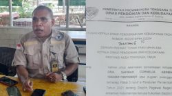 Aneh! SK Membebaskan Sementara Dari Jabatan Kepsek SMKN 5 Kota Kupang kepada DRA Safirah Cornelia Abineno, ada Klasifikasi 'RAHASIA'. (Foto istimewa)